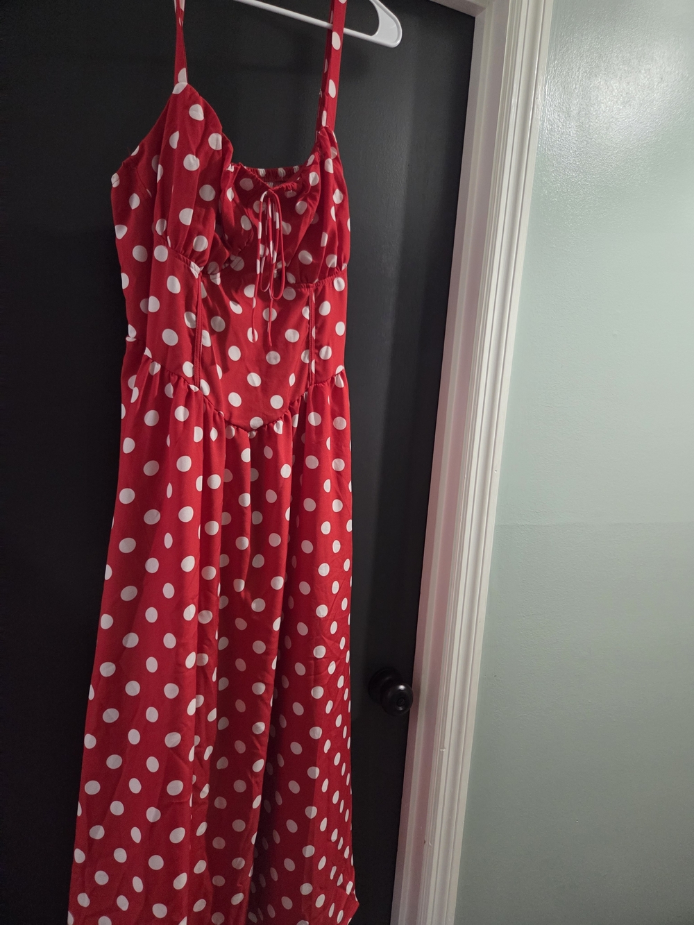 Red Polka Dot Maxi Dress